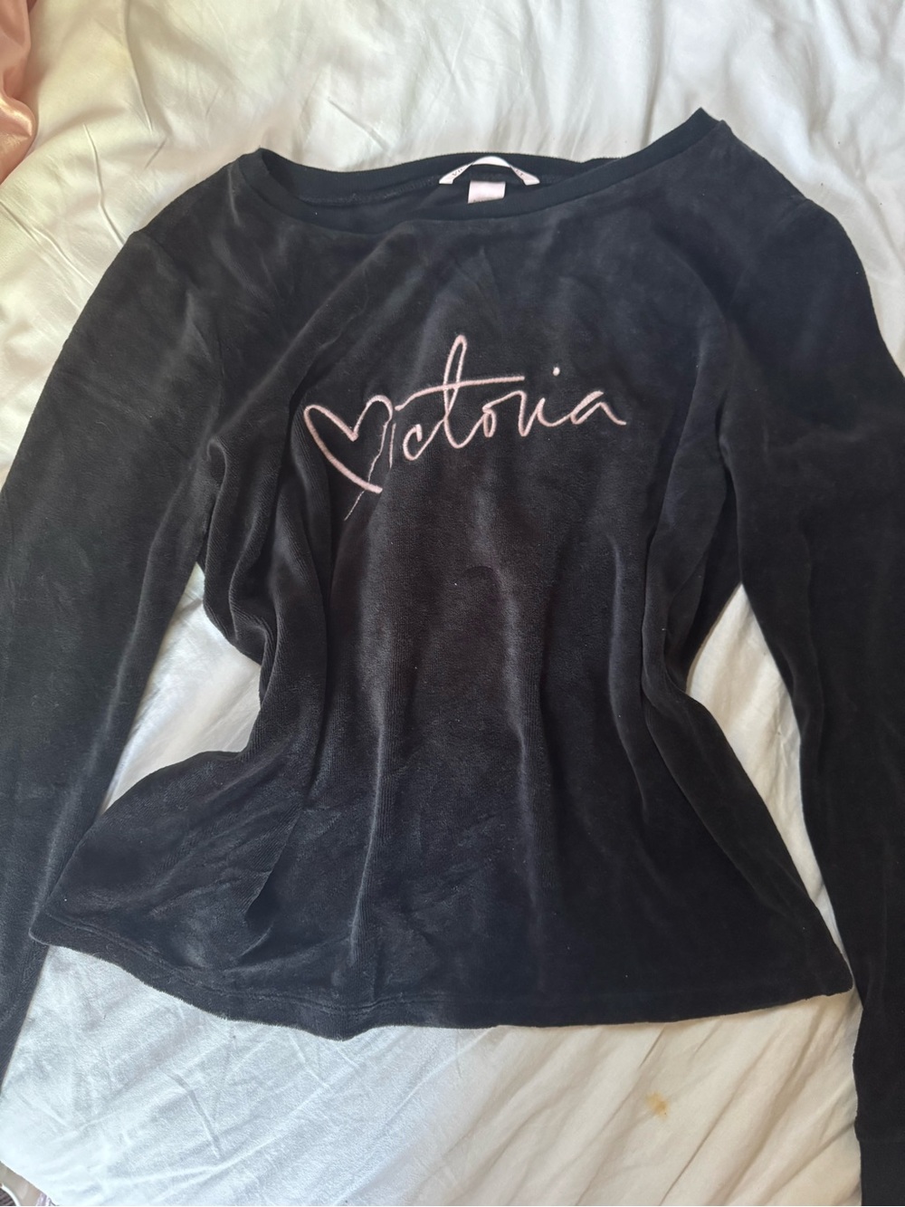 Victorias secret open back velour sweater